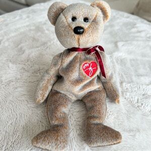 Ty Beanie Babies 1999 Signature Bear with Embroidered Heart, and Ribbon Vintage